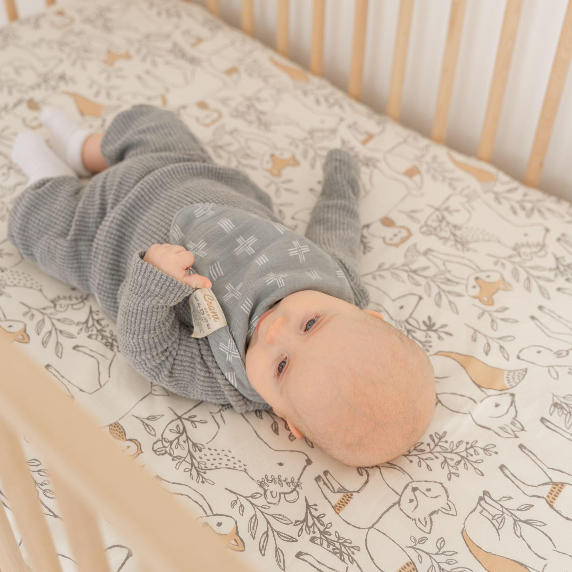 Ezra Woodland Cotton Bandana Baby Bib (3 Pack) image number 3