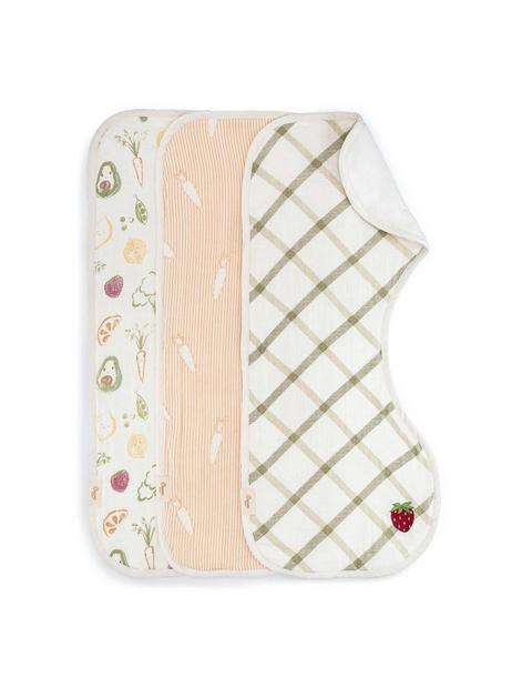 Clementine Fruits & Veggies Cotton Burp Cloth Set