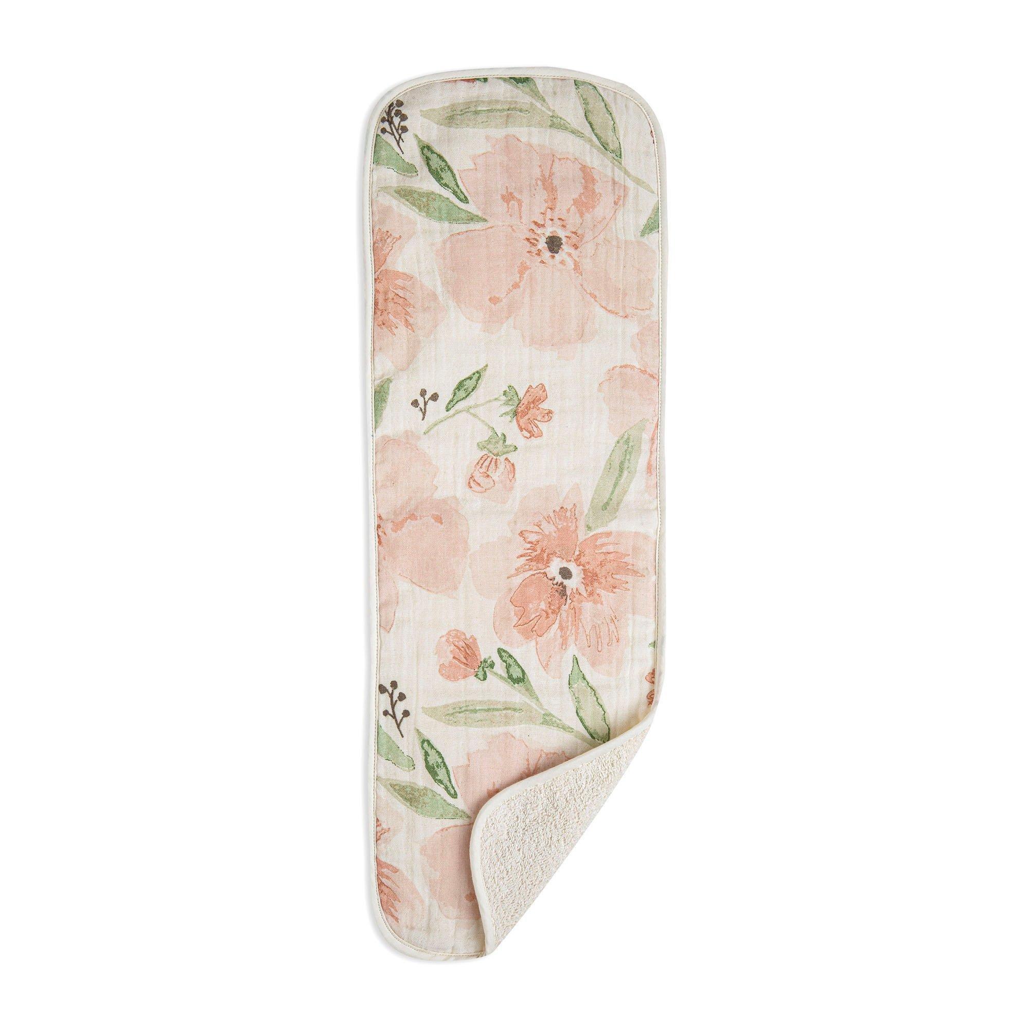 Parker Pink Floral Cotton Burp Cloth (Set of 3) image number 2