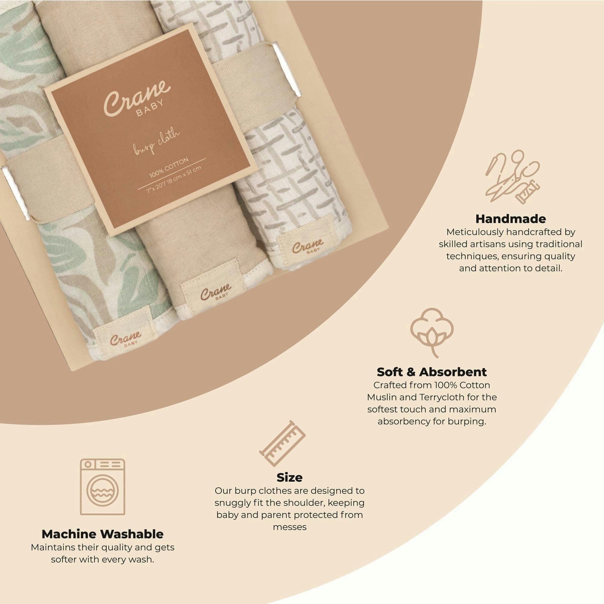 Cove Beach Life Cotton Burp Cloth (Set of 3) image number 2