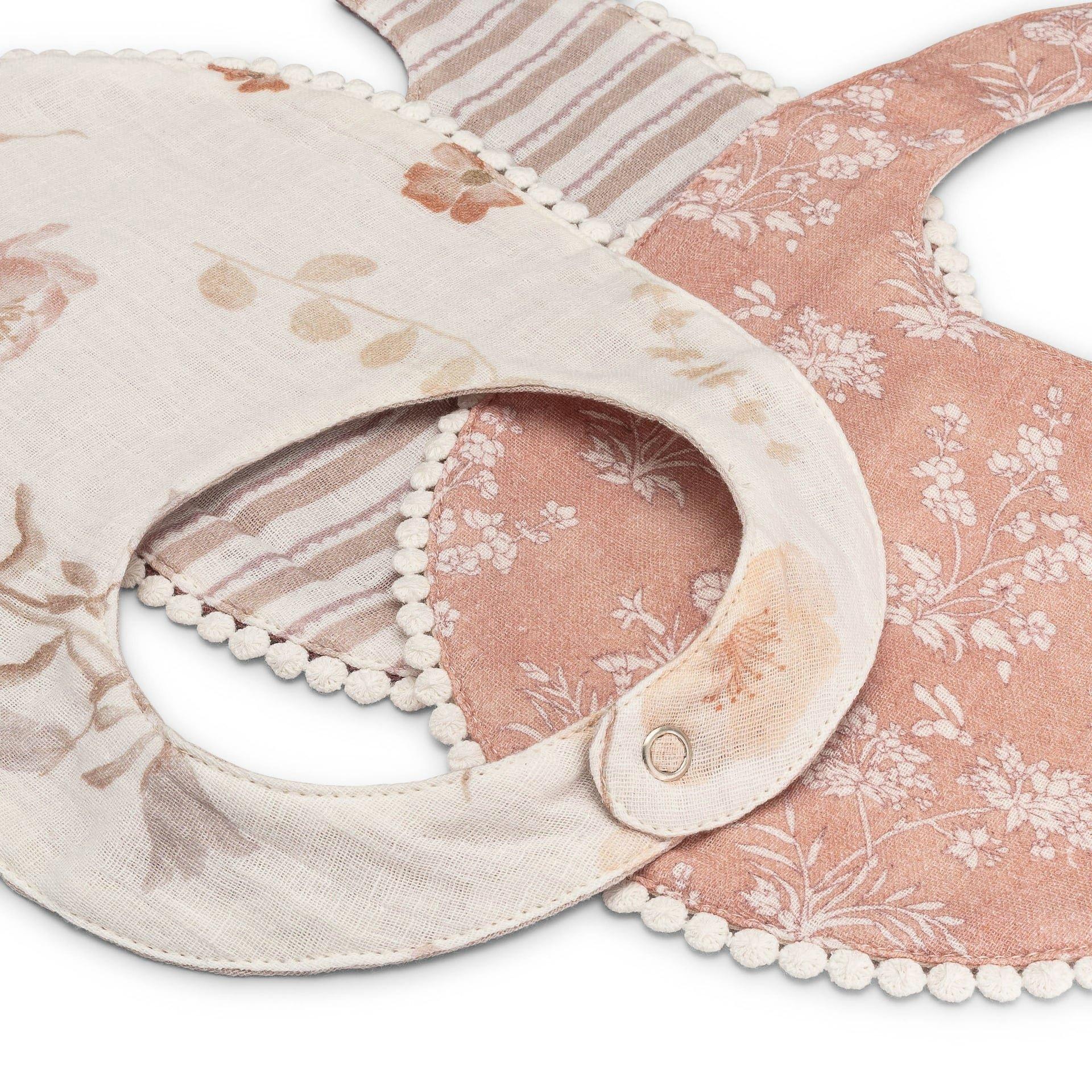 Violet Wildflower Cotton Baby Bib (3 Pack) image number 4