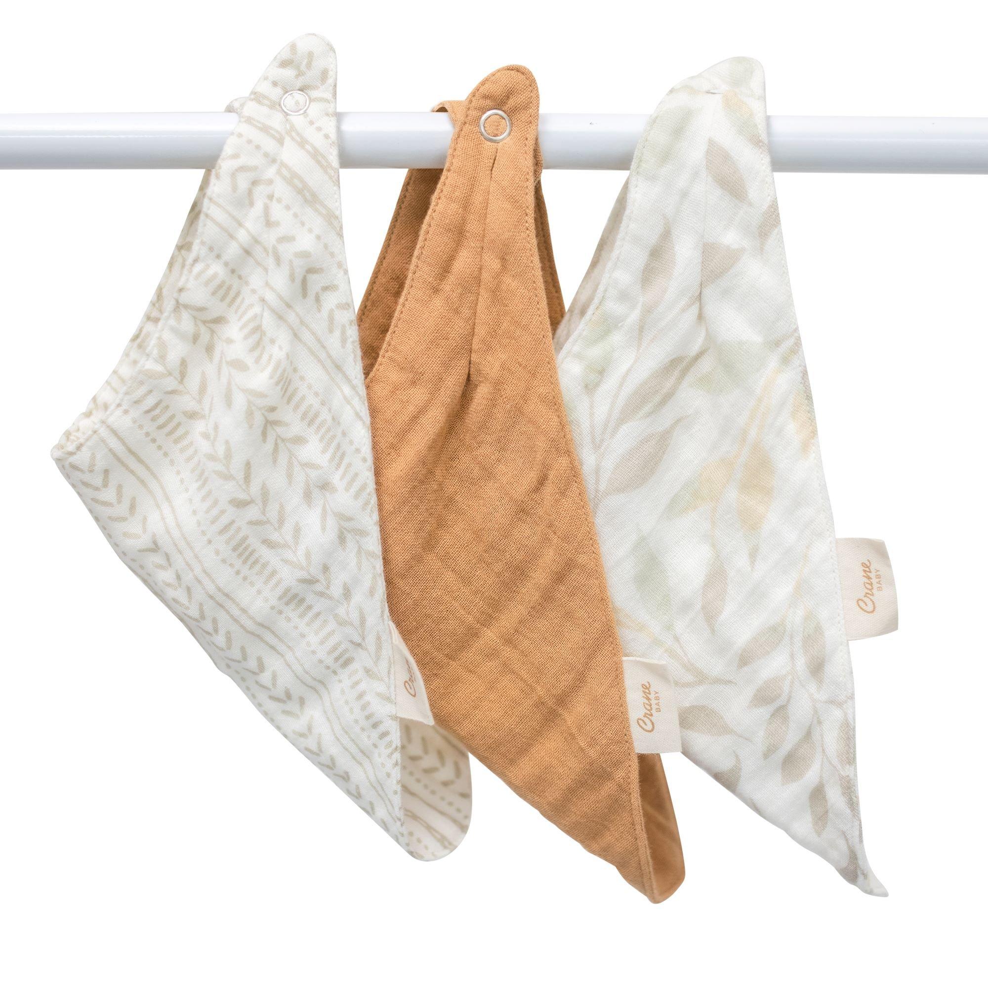 Willow Sage Cotton Bandana Baby Bib (3 Pack) image number 2
