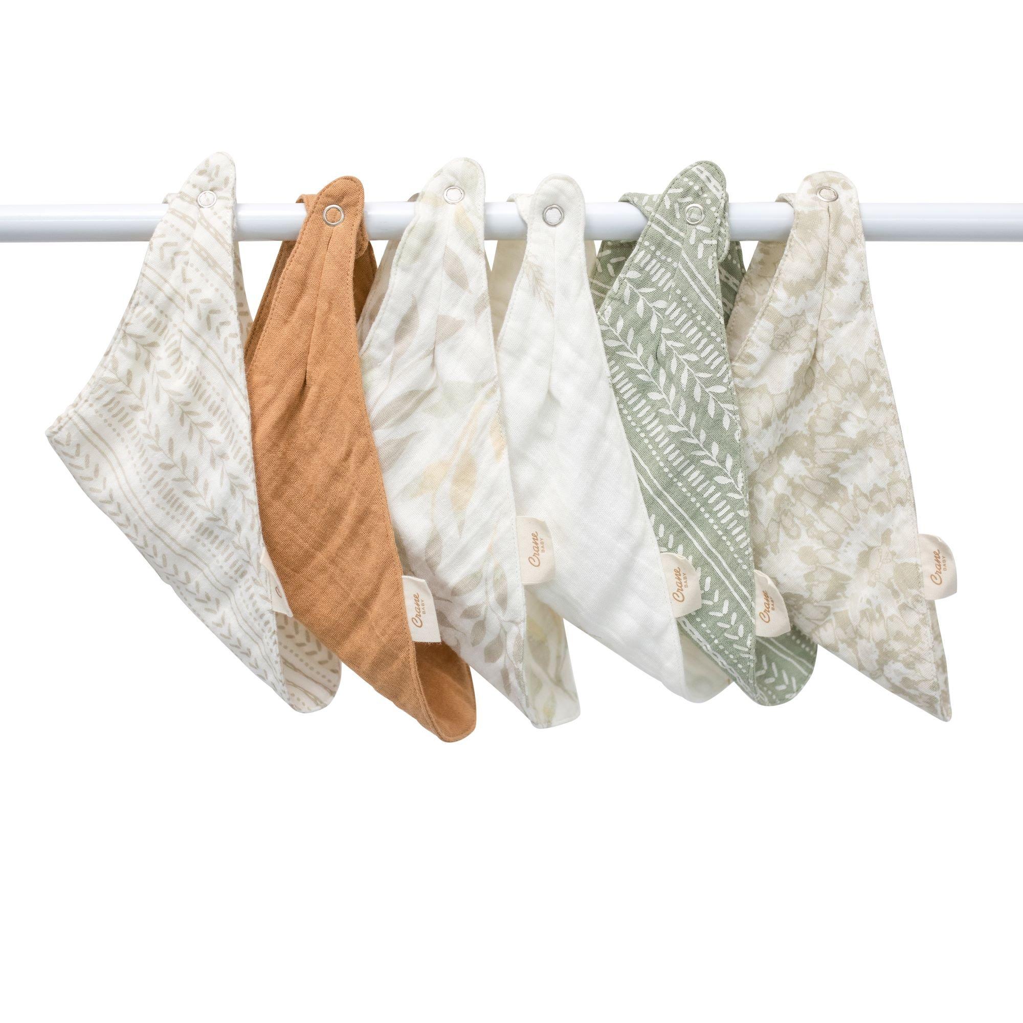 Willow Sage Cotton Bandana Baby Bib (3 Pack) image number 3