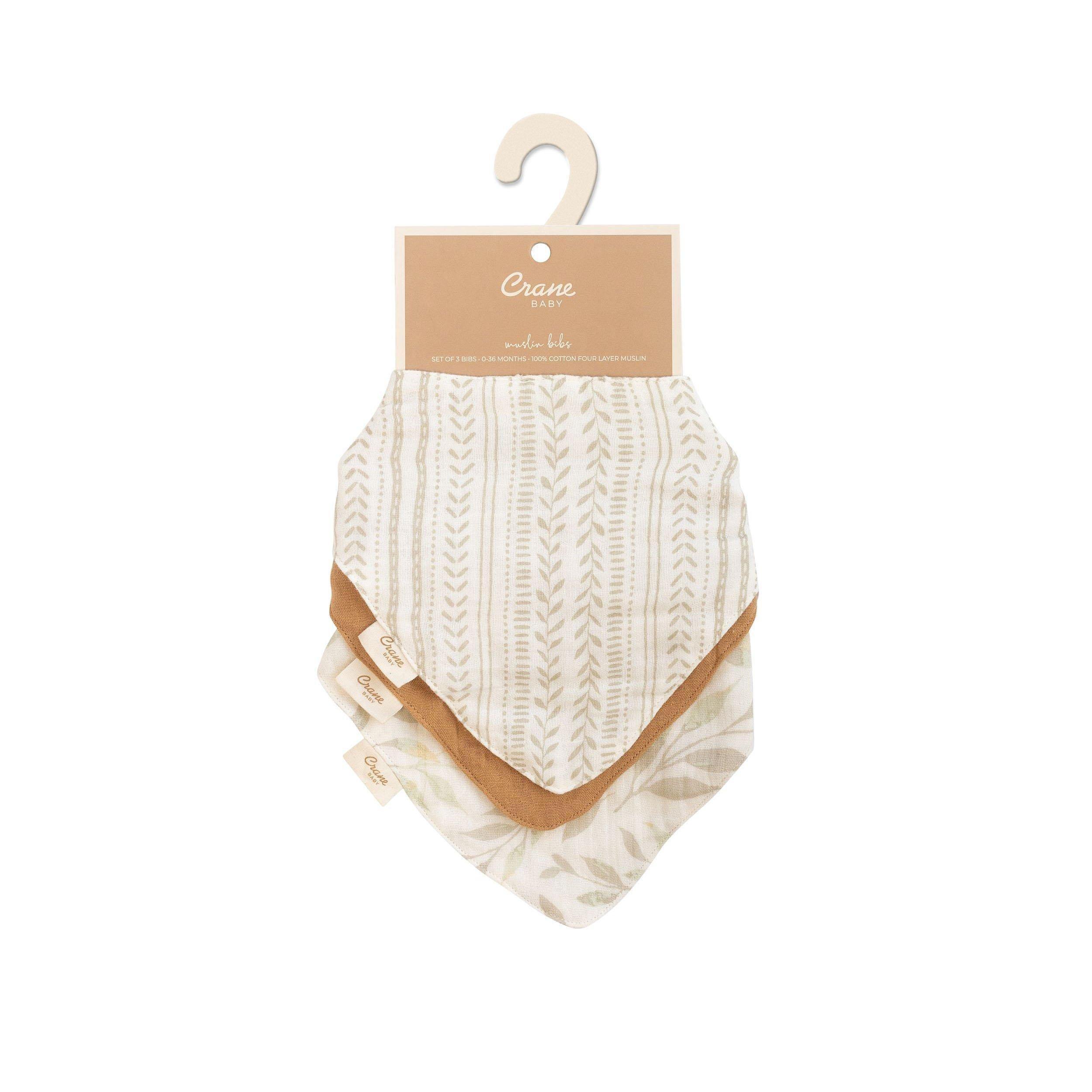 Willow Sage Cotton Bandana Baby Bib (3 Pack) image number 4