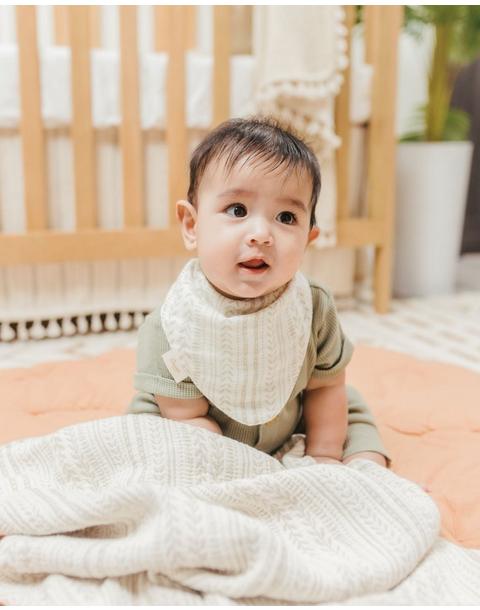 Willow Sage Cotton Bandana Baby Bib (3 Pack)