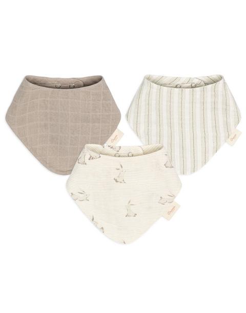 Avery Bunny Cotton Bandana Baby Bib (3 Pack)