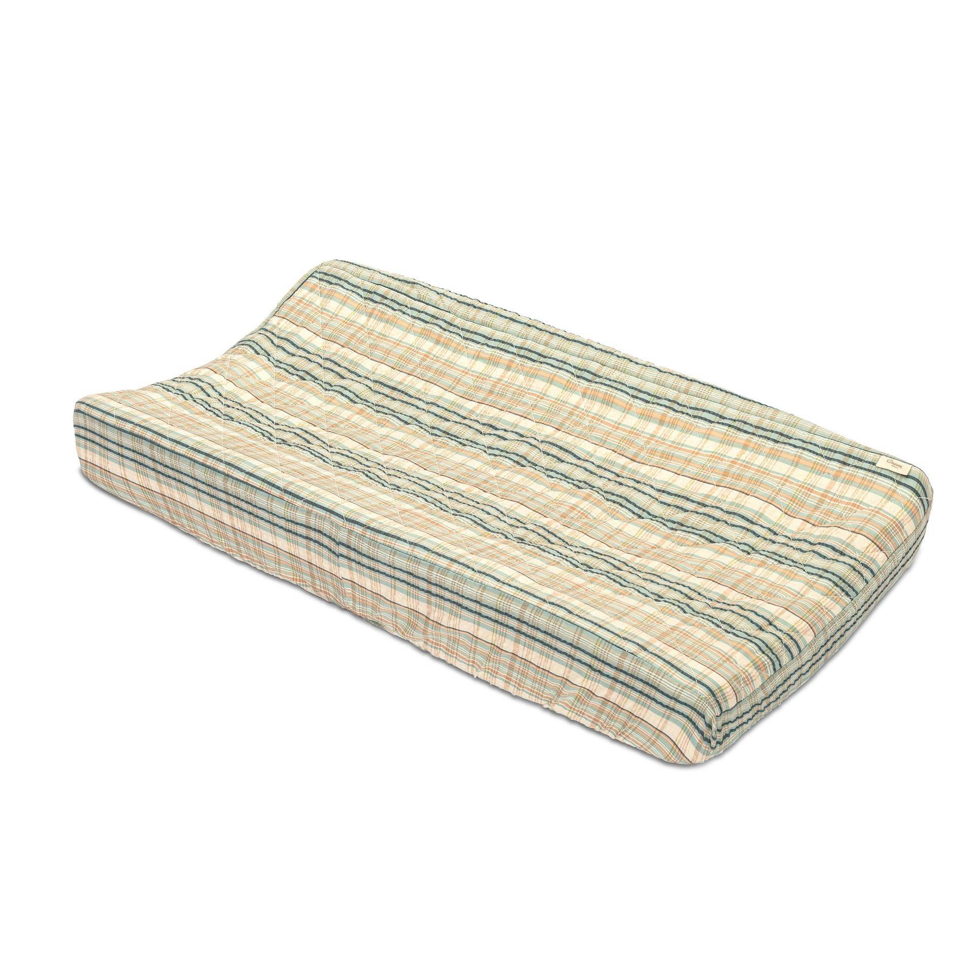 Charlie Farmhouse Stripe Cotton Quilted Change Pad Cover image number 0