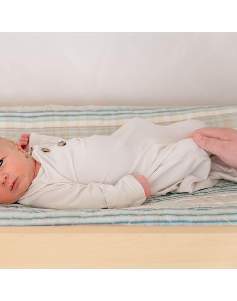 Charlie Farmhouse Stripe Cotton Quilted Change Pad Cover