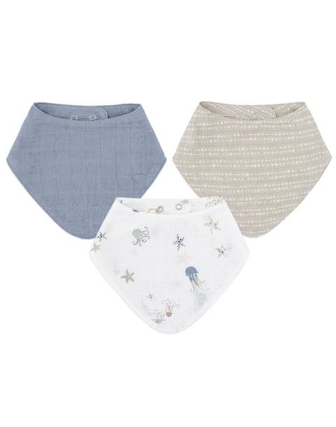 Cove Sea Life Cotton Bandana Baby Bib (3 Pack)