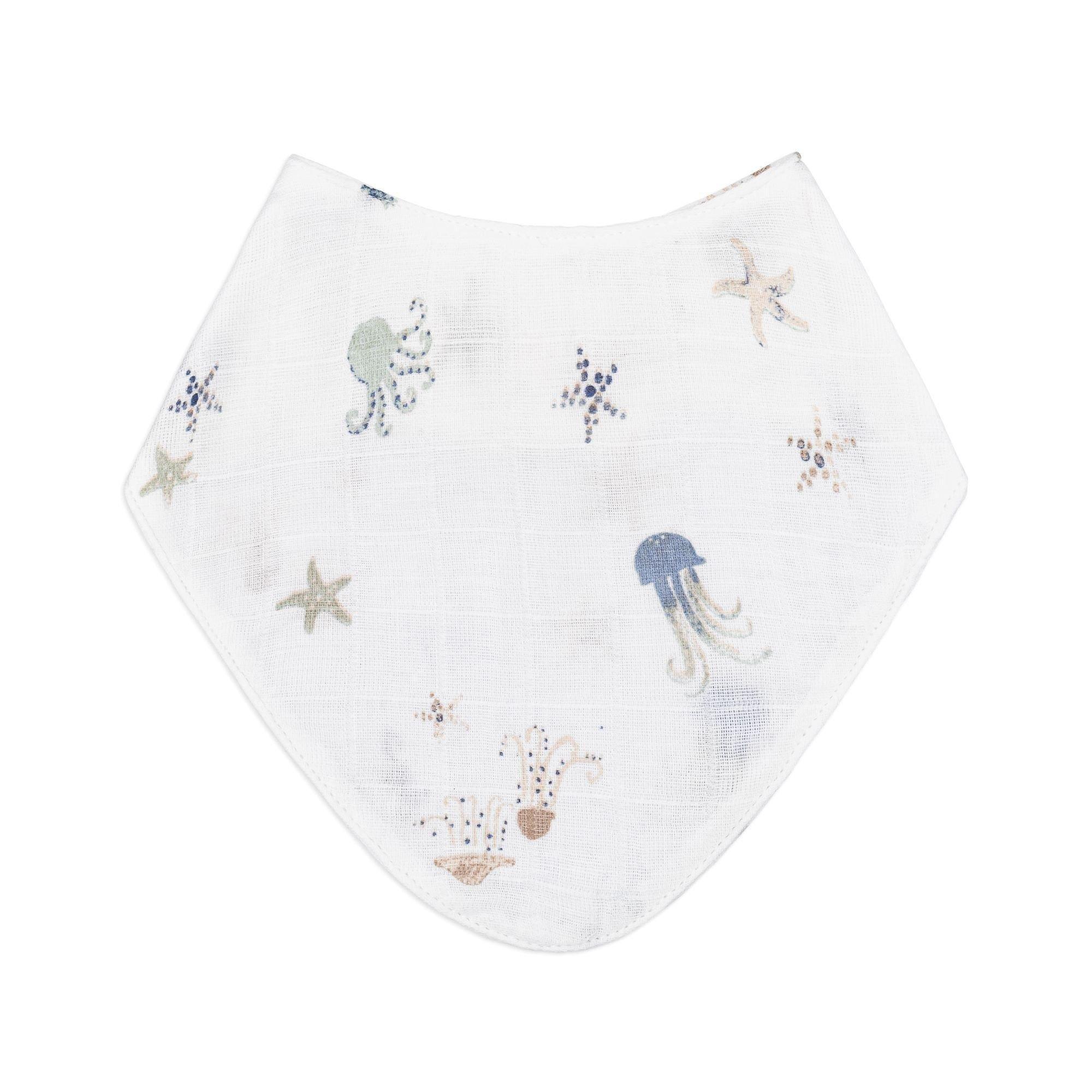 Cove Sea Life Cotton Bandana Baby Bib (3 Pack) image number 3