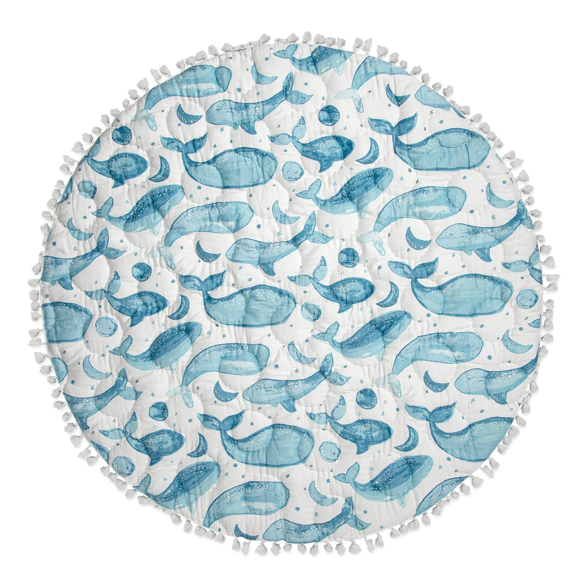 Caspian Whale Cotton Quilted Baby Play Mat image number 2
