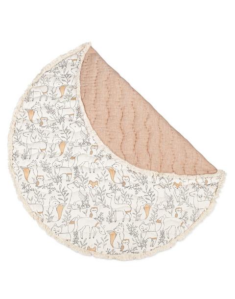 Ezra Woodland Animal Cotton Quilted Baby Play Mat