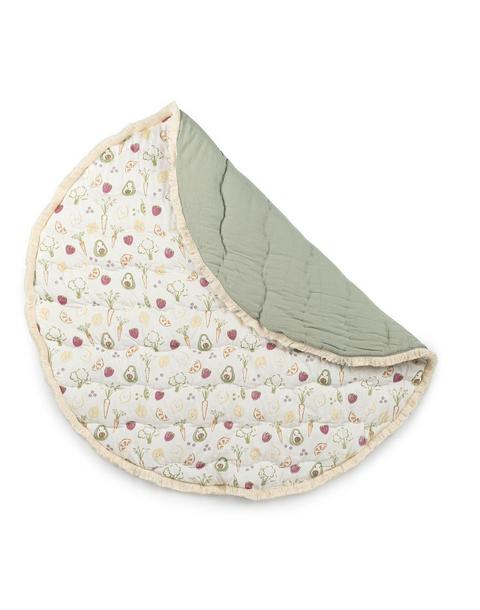 Clementine Fruits & Veggies Cotton Quilted Baby Play Mat