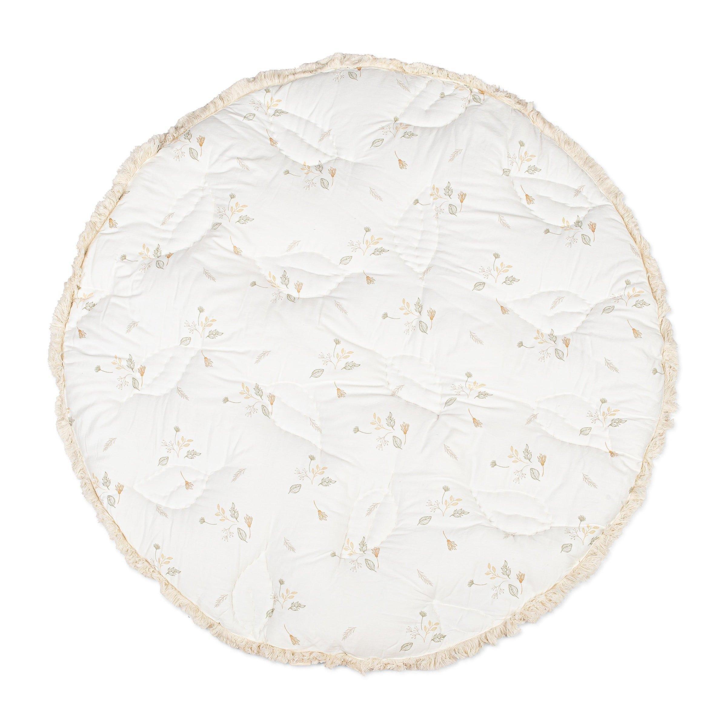 Willow Dainty Leaf Cotton Quilted Baby Play Mat image number 1