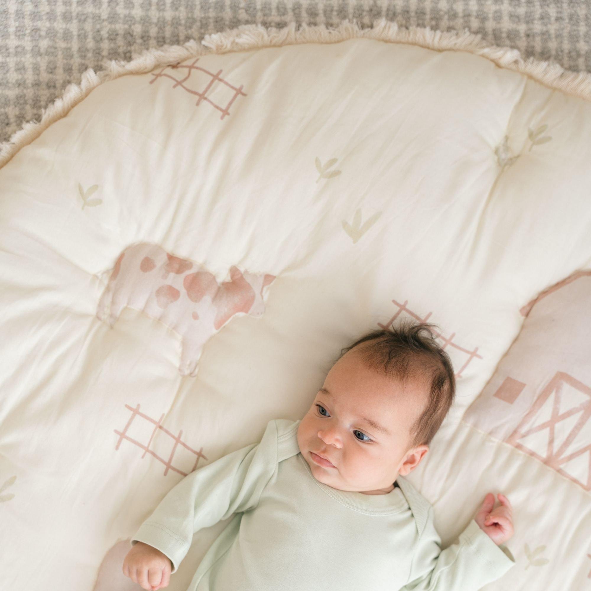 Charlie Farmhouse Cotton Quilted Baby Play Mat image number 4