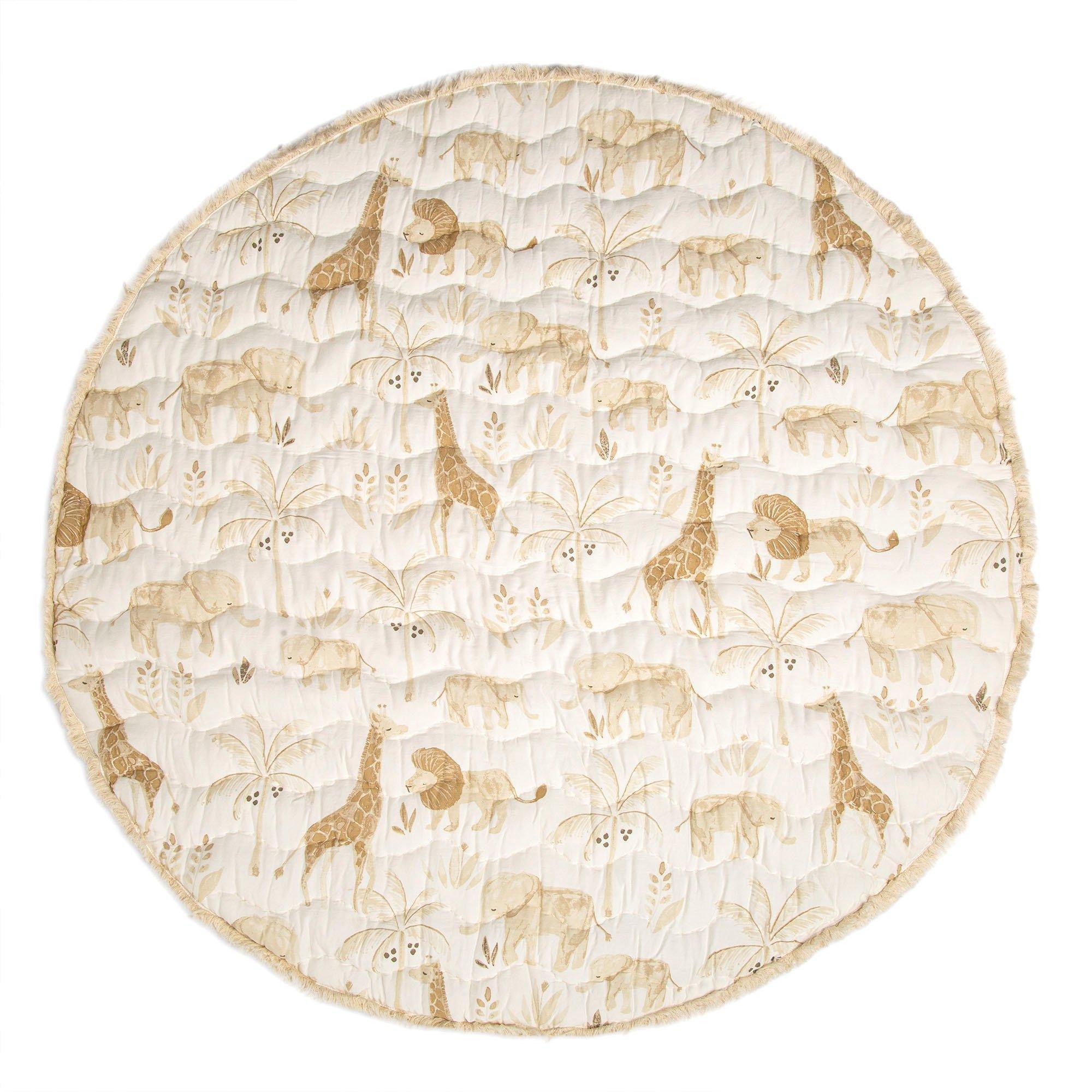 Kendi Safari Animal Cotton Quilted Baby Play Mat image number 2