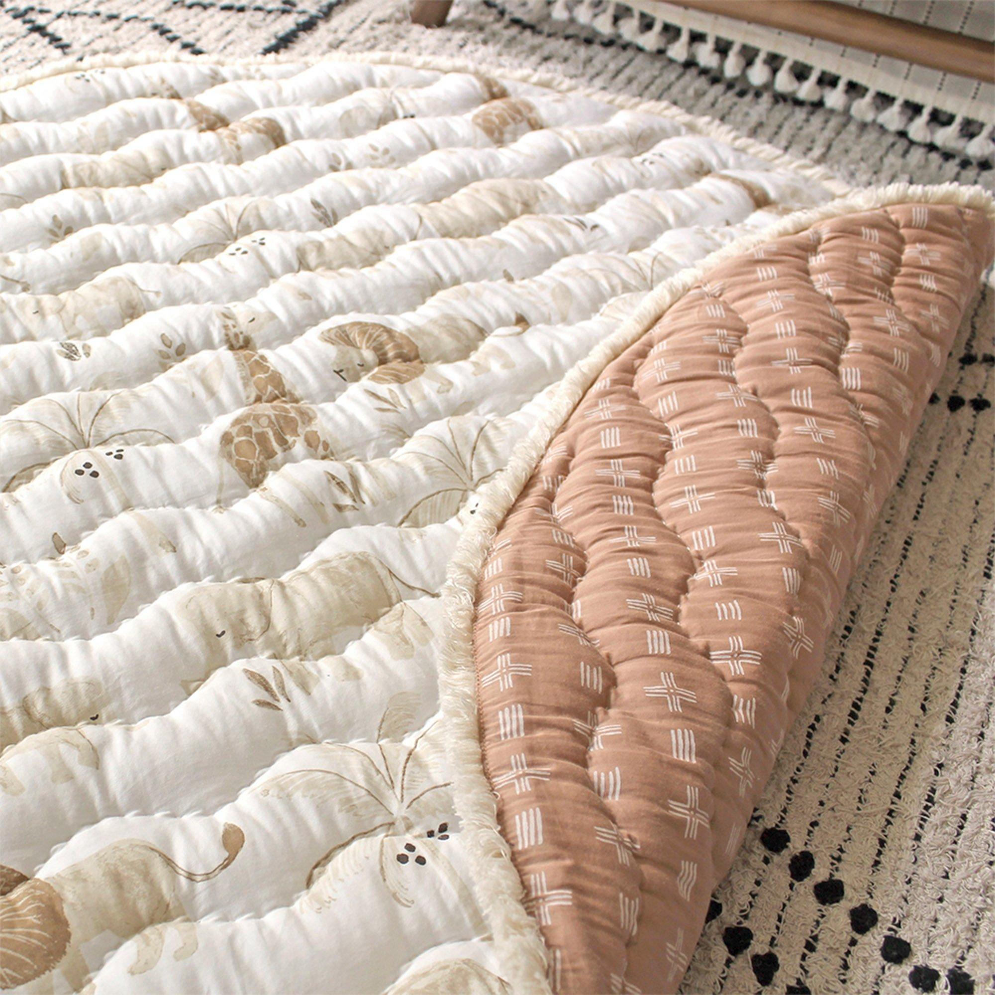 Kendi Safari Animal Cotton Quilted Baby Play Mat image number 4