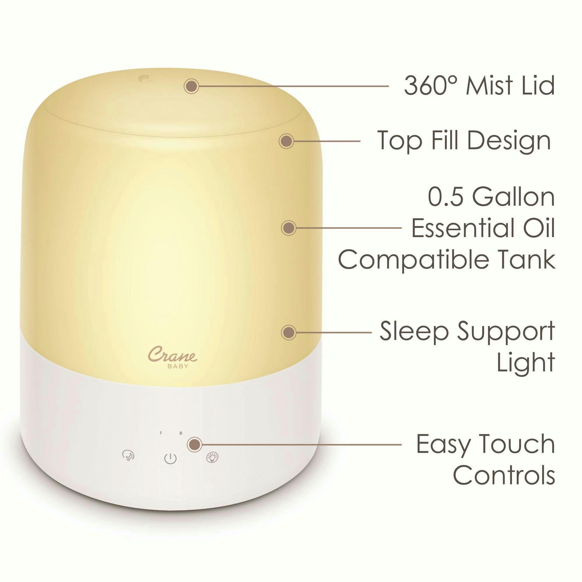 3-in-1 Compact Humidifier for Baby Nursery | 0.5 Gallon image number 2