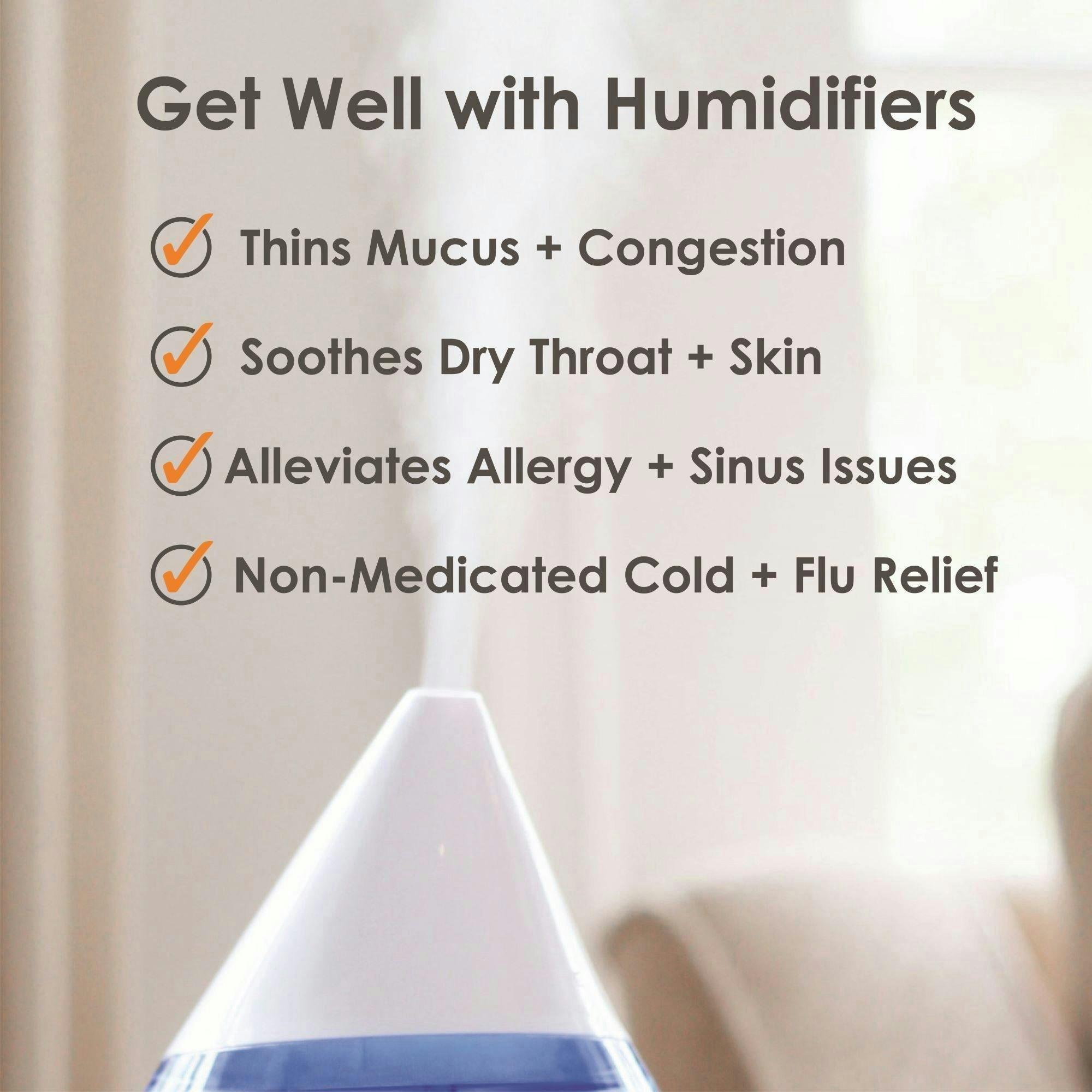 Drop 2.0 , 4-in-1 Cool-Mist Humidifier with Aroma Tray & Sound Machine - Clear & White image number 2