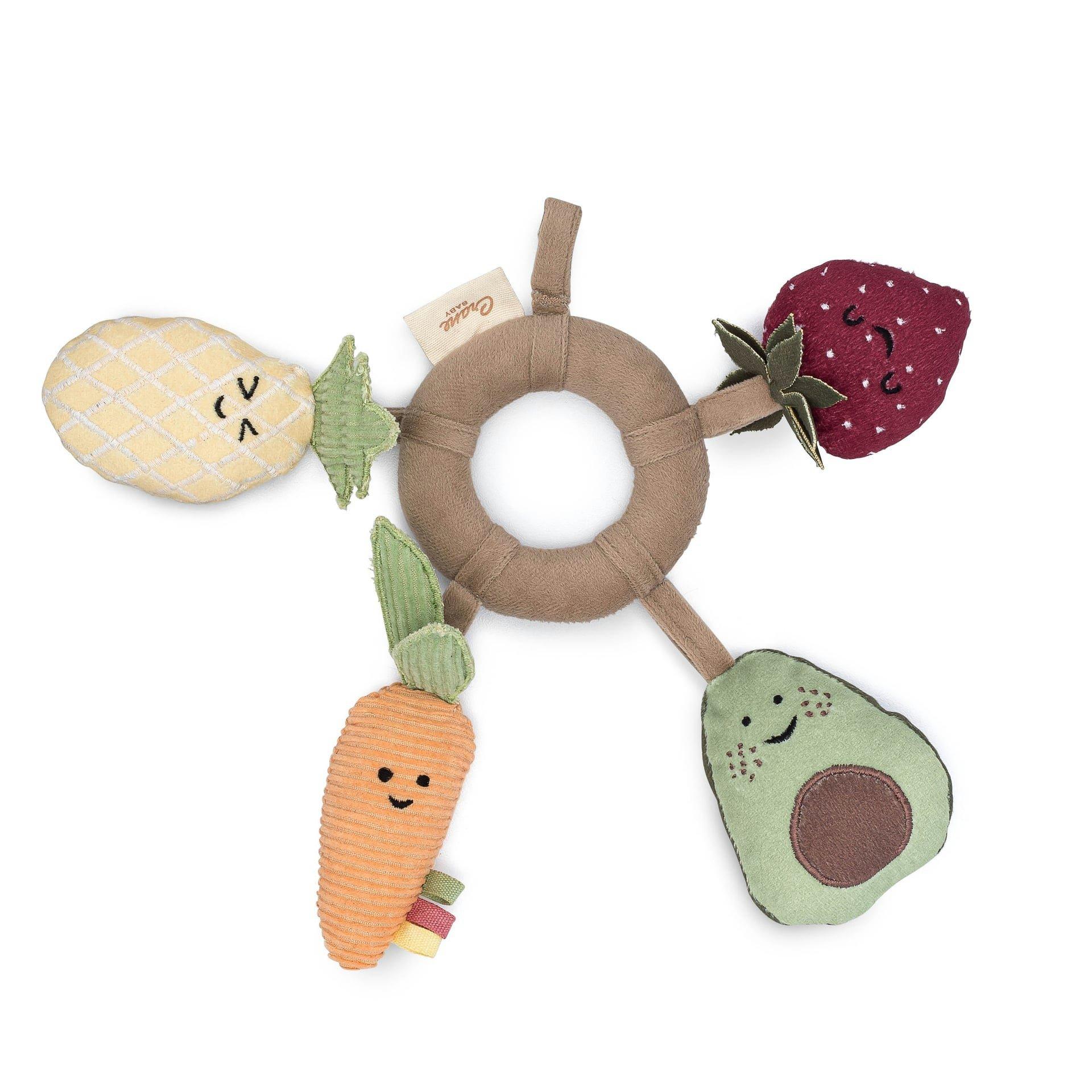 Clementine Fruits & Veggies Soft Plush Activity Ring image number 1