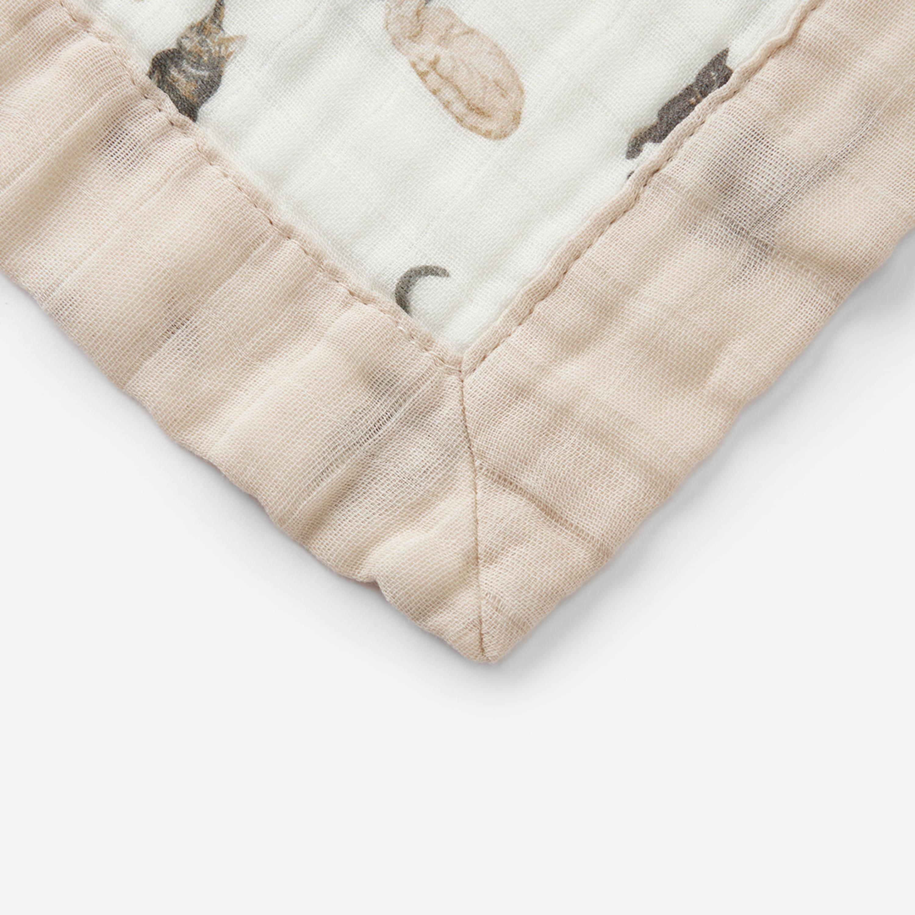 Cat Bamboo Big Lovey Three-Layer Muslin Blanket image number 1