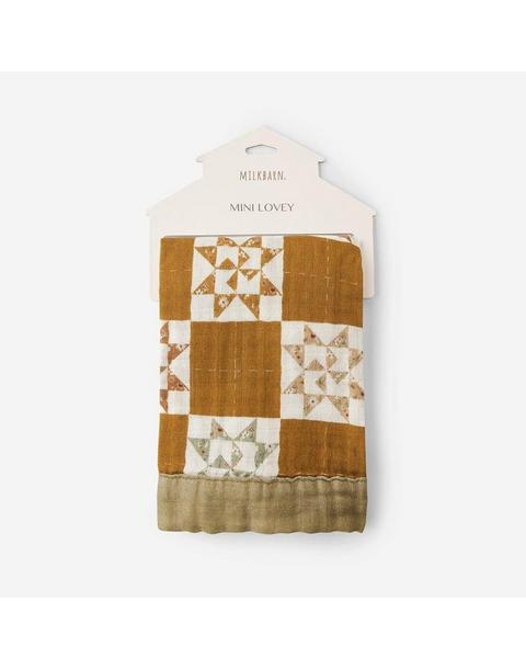 Quilt Bamboo Mini Lovey Two-Layer Muslin Security Blanket