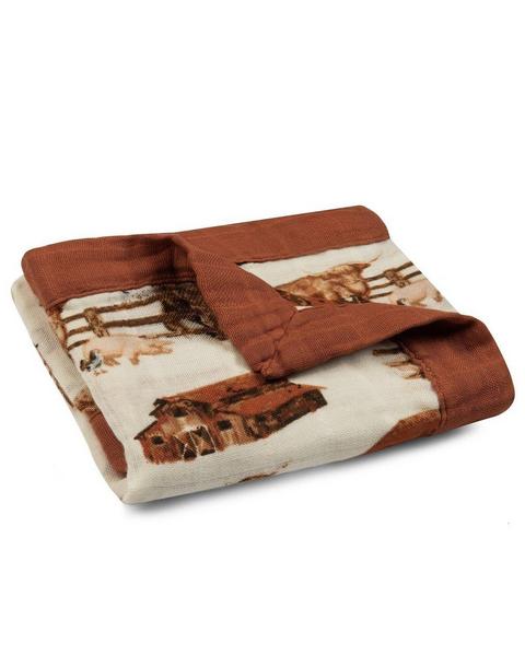 Homestead Mini Lovey Two-Layer Muslin Security Blanket