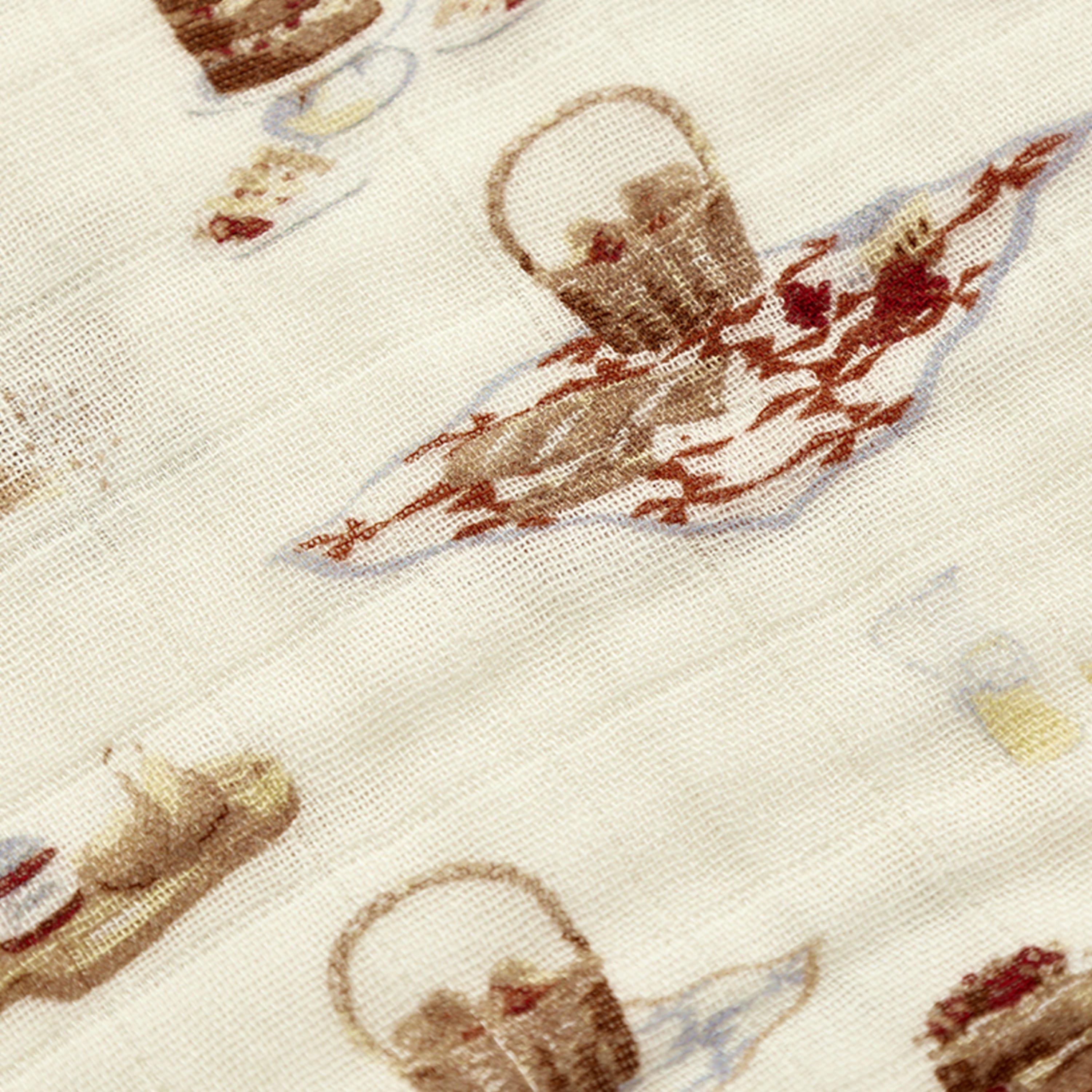 Picnic Bamboo Mini Lovey Two-Layer Muslin Security Blanket image number 1