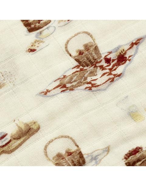 Picnic Bamboo Mini Lovey Two-Layer Muslin Security Blanket
