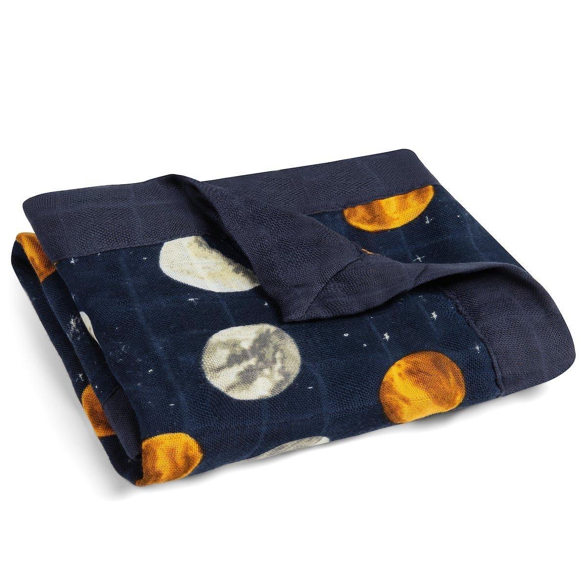 Planets Mini Lovey Two-Layer Muslin Security Blanket image number 2
