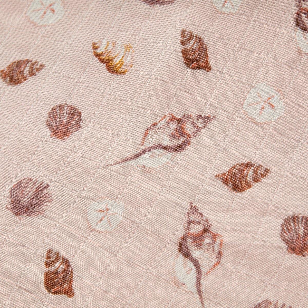 Seashells Big Lovey Three-Layer Muslin Blanket image number 2