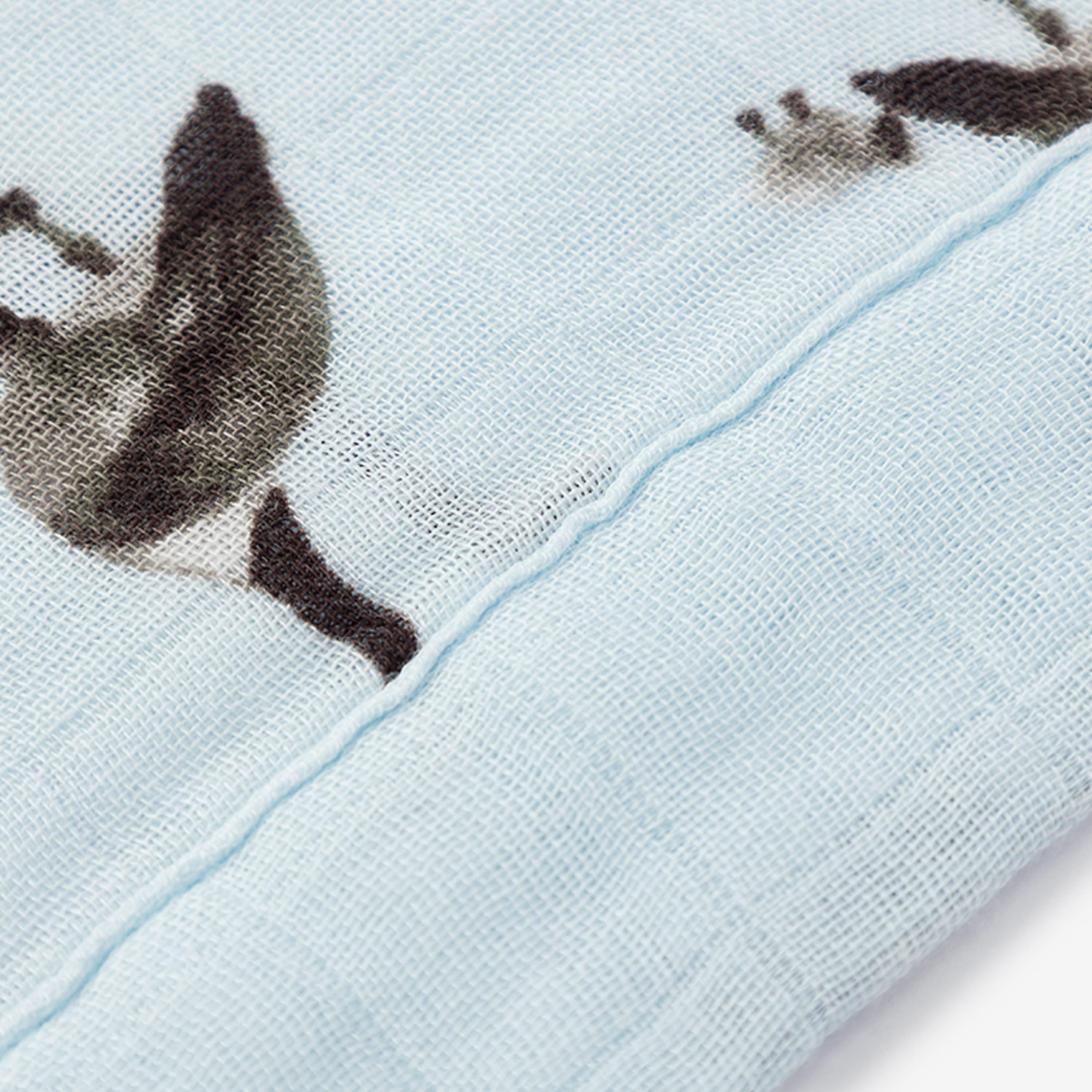 Goose Bamboo Mini Lovey Two-Layer Muslin Security Blanket image number 2