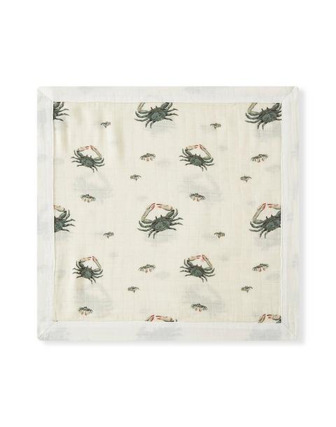 Coastal Crab Mini Lovey Two-Layer Muslin Security Blanket