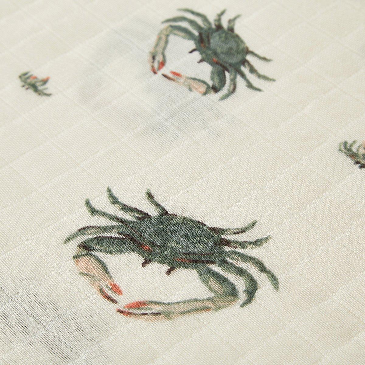 Coastal Crab Mini Lovey Two-Layer Muslin Security Blanket image number 2