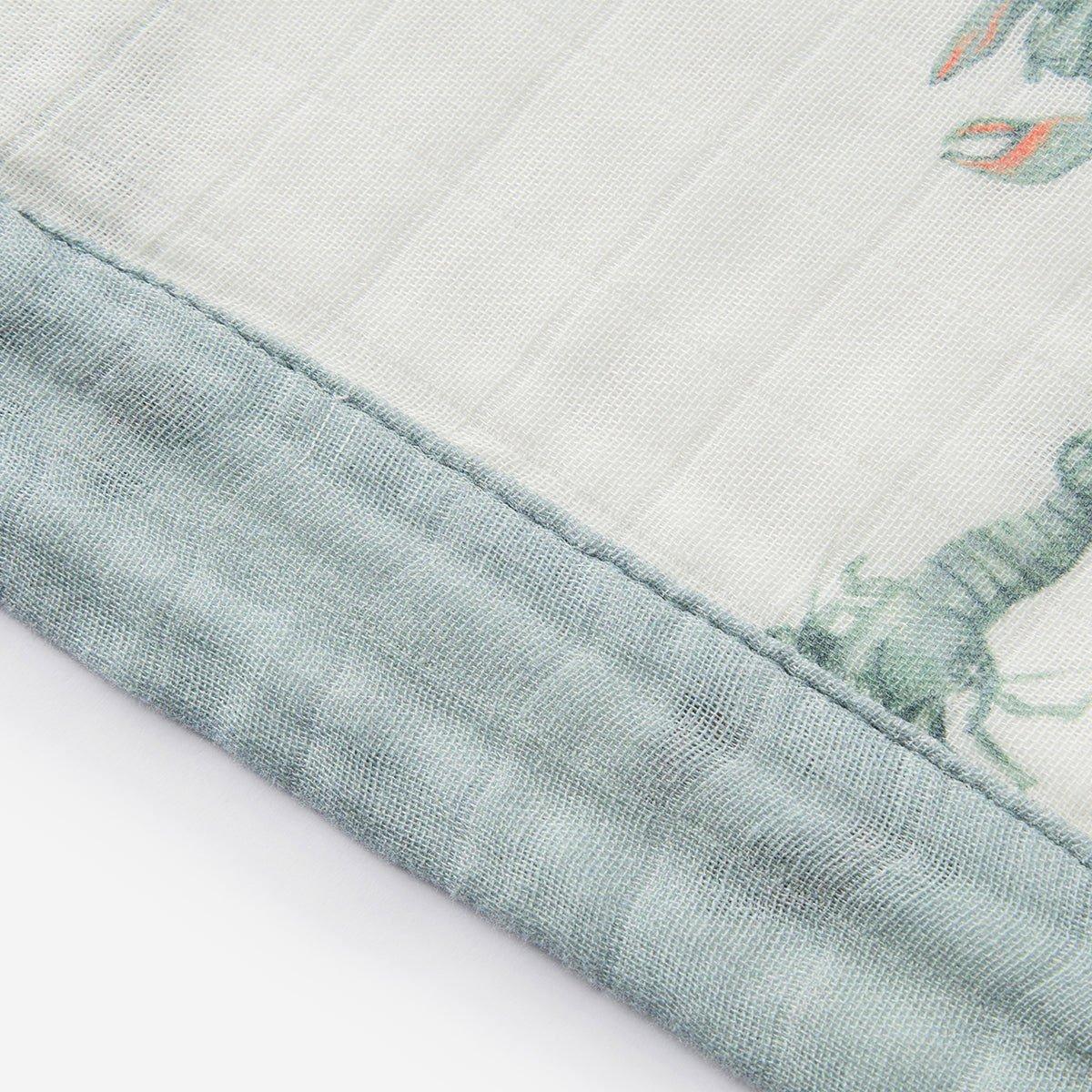Mint Lobster Bamboo Mini Lovey Two-Layer Muslin Security Blanket image number 4