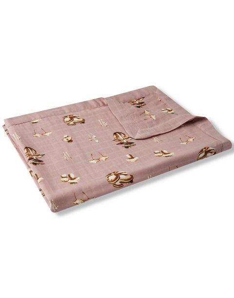 Mushroom Bamboo Big Lovey Three-Layer Muslin Blanket