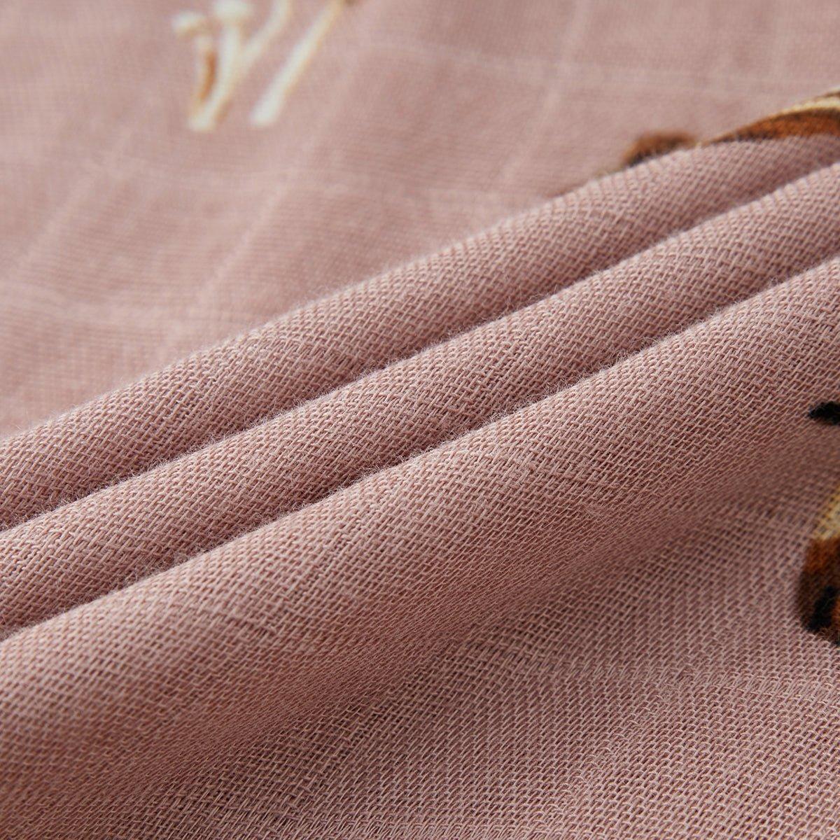 Mushroom Bamboo Big Lovey Three-Layer Muslin Blanket image number 3