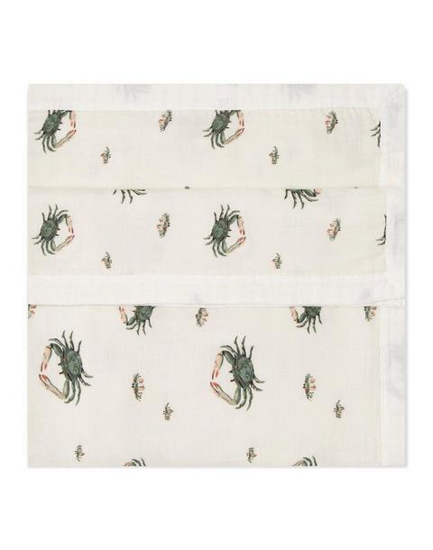 Coastal Crab Big Lovey Three-Layer Muslin Blanket