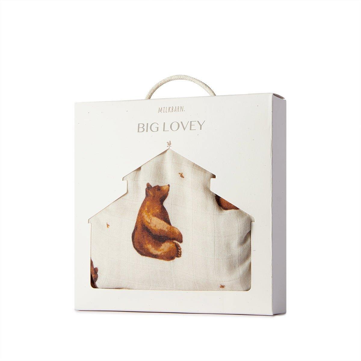 Honey Bear Double Sided Bamboo Big Lovey Three-Layer Muslin Blanket image number 1