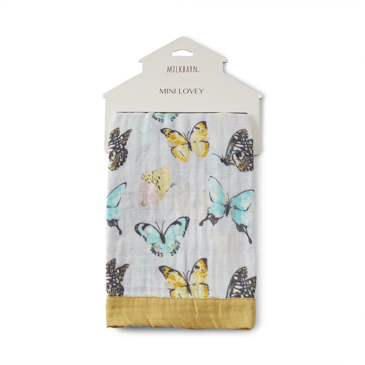 Butterfly Mini Lovey Two-Layer Muslin Security Blanket image number 1