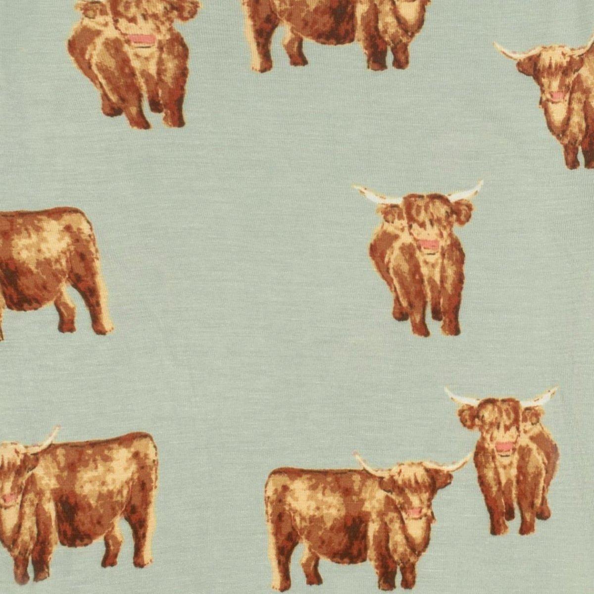 Highland Cow Big Lovey Three-Layer Muslin Blanket image number 1