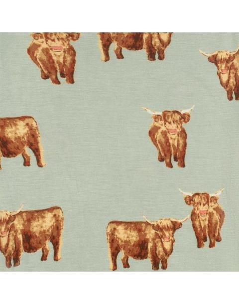 Highland Cow Big Lovey Three-Layer Muslin Blanket