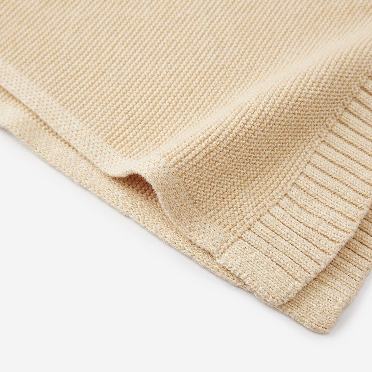 Khaki Knitted Blanket image number 2
