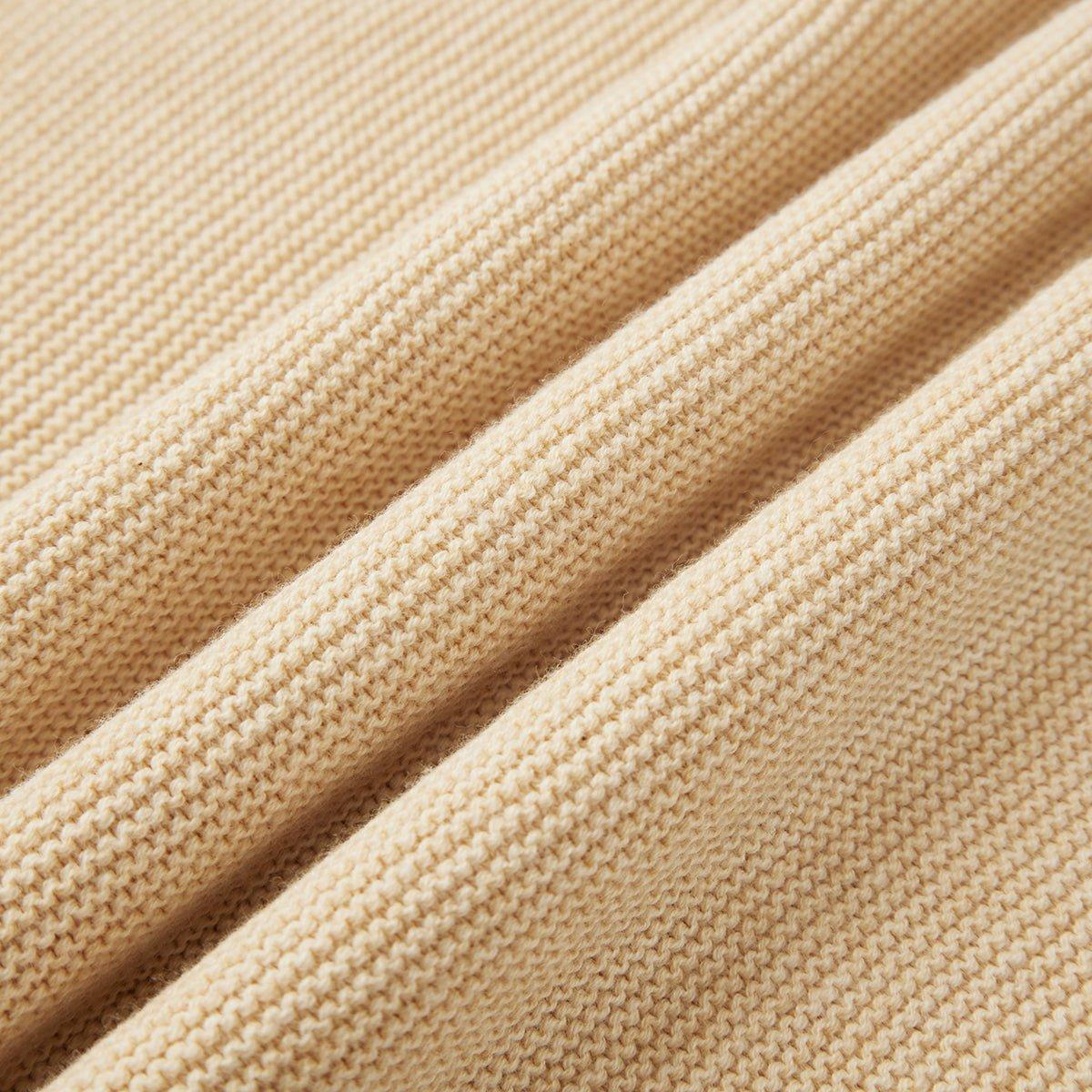 Khaki Knitted Blanket image number 4
