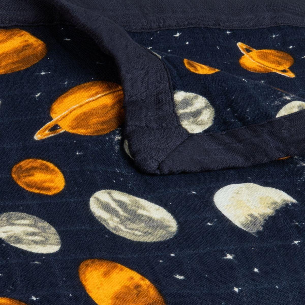 Planets Big Lovey Three-Layer Muslin Blanket image number 3