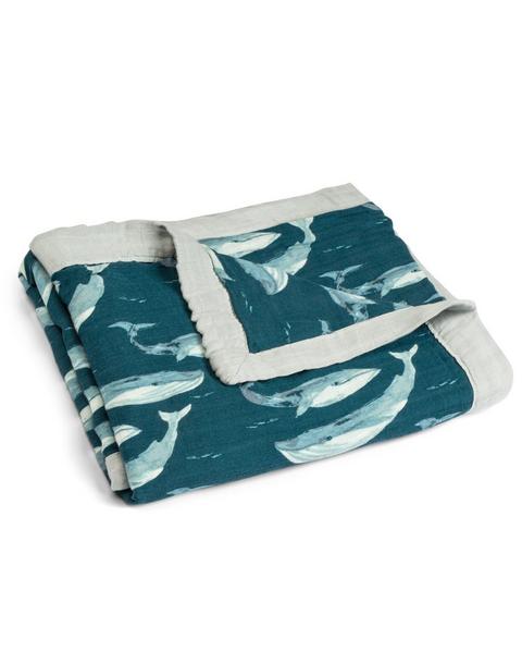 Blue Whale Big Lovey Three-Layer Muslin Blanket