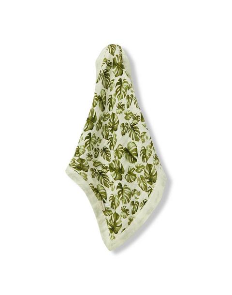 Island Leaf Bamboo Mini Lovey Two-Layer Muslin Security Blanket