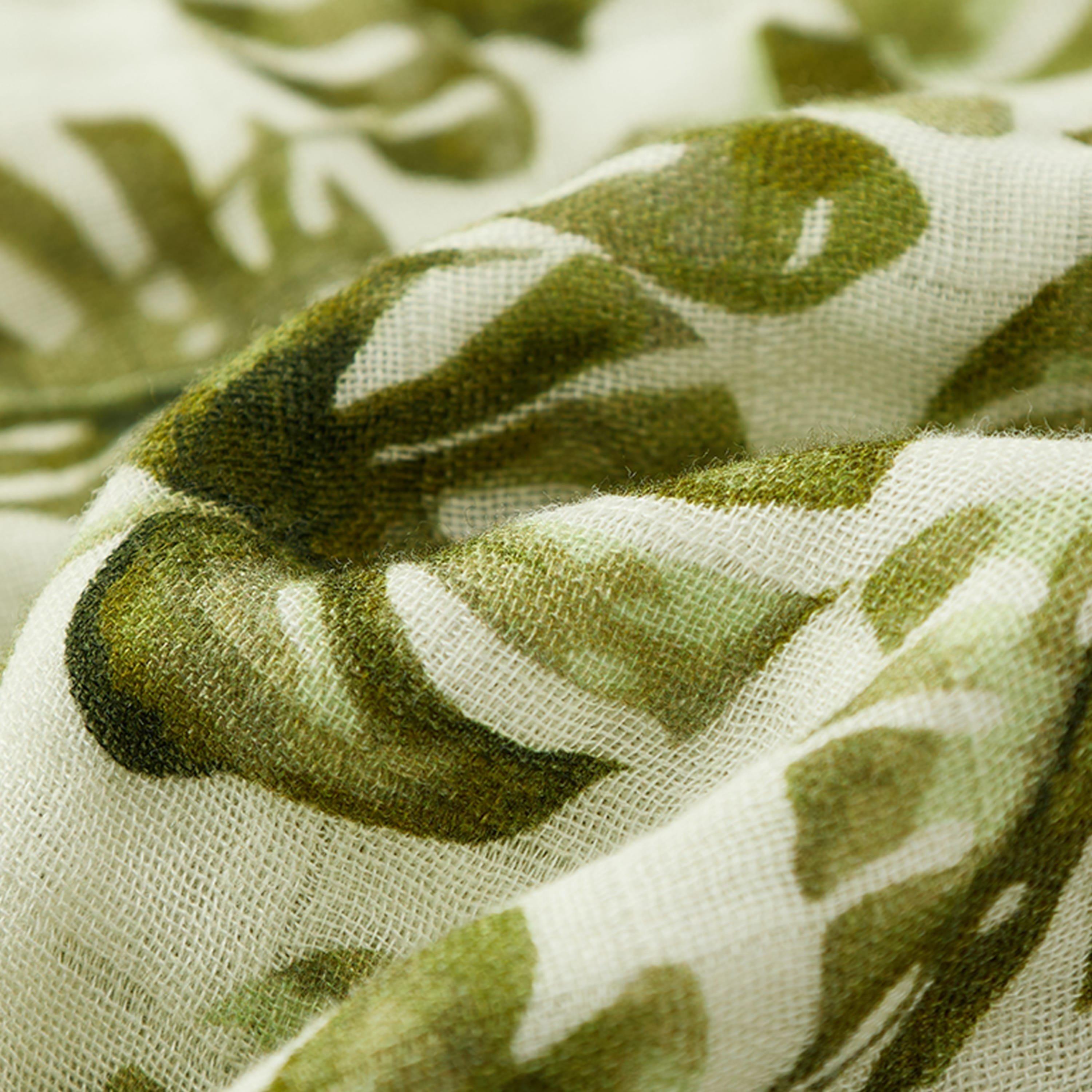 Island Leaf Bamboo Mini Lovey Two-Layer Muslin Security Blanket image number 2