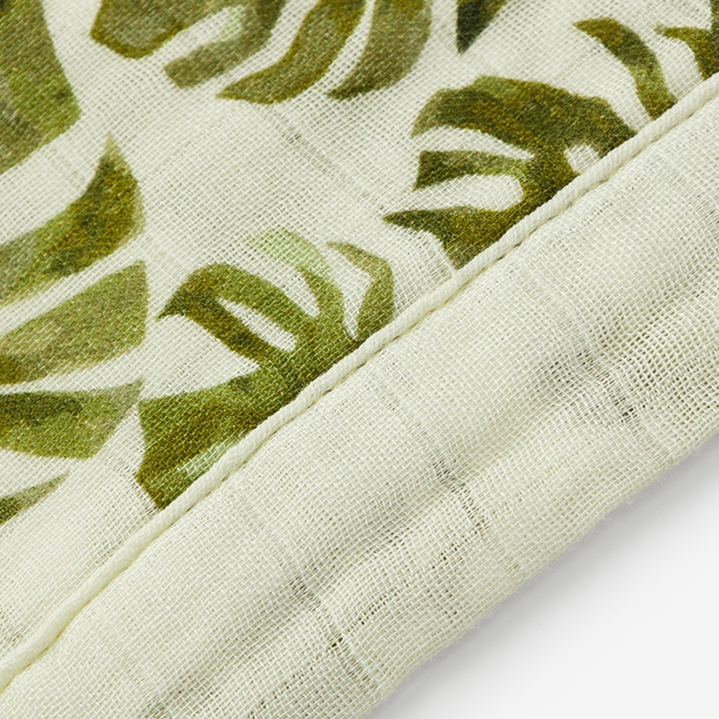 Island Leaf Bamboo Mini Lovey Two-Layer Muslin Security Blanket image number 1