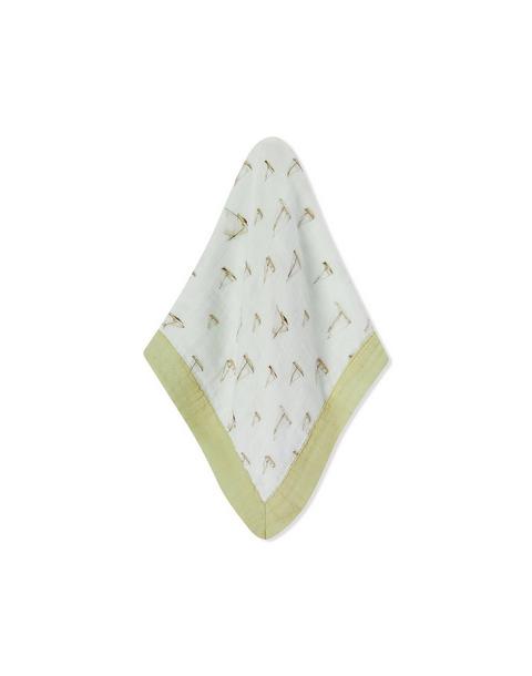 Sailboat Melody Bamboo Mini Lovey Two-Layer Muslin Security Blanket
